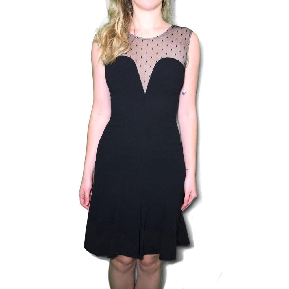 2000s / 2010s BCBG MAX AZRIA Black Midi Evening Dress